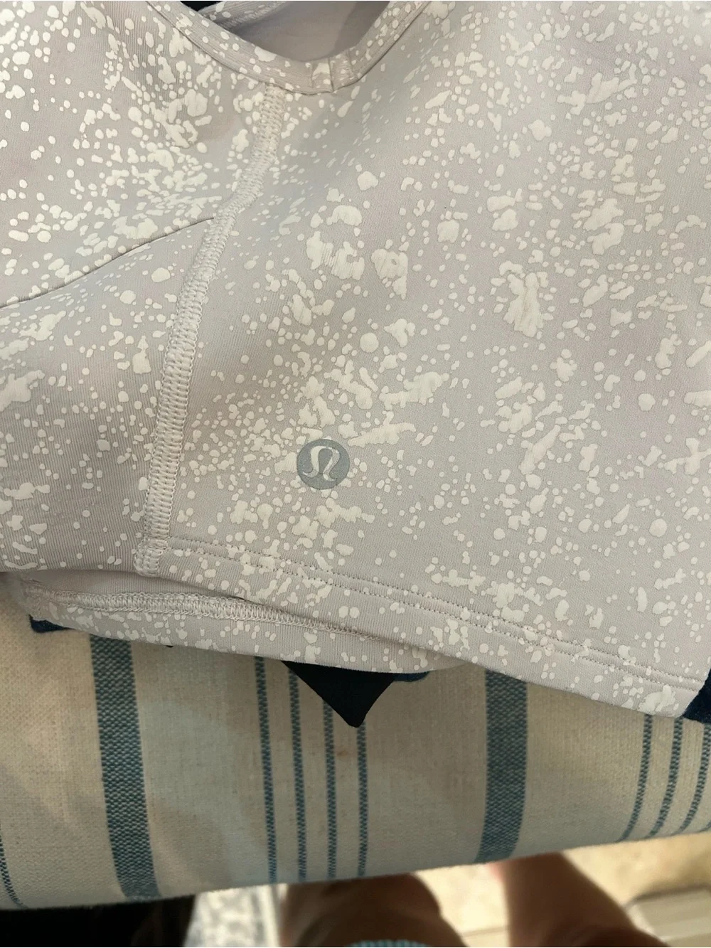 lululemon athletica Space-Dye Taupe Speckled Cropped Tank